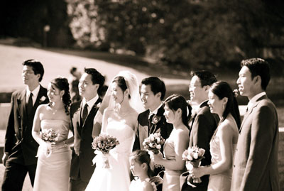 Almost the entire bridal party