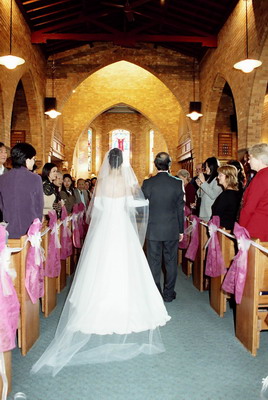 The long train & veil