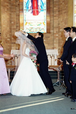 "You may kiss the bride"