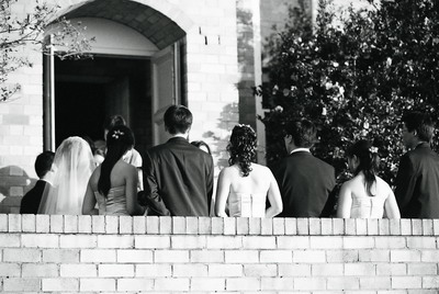 More guests convey their best wishes to the new couple